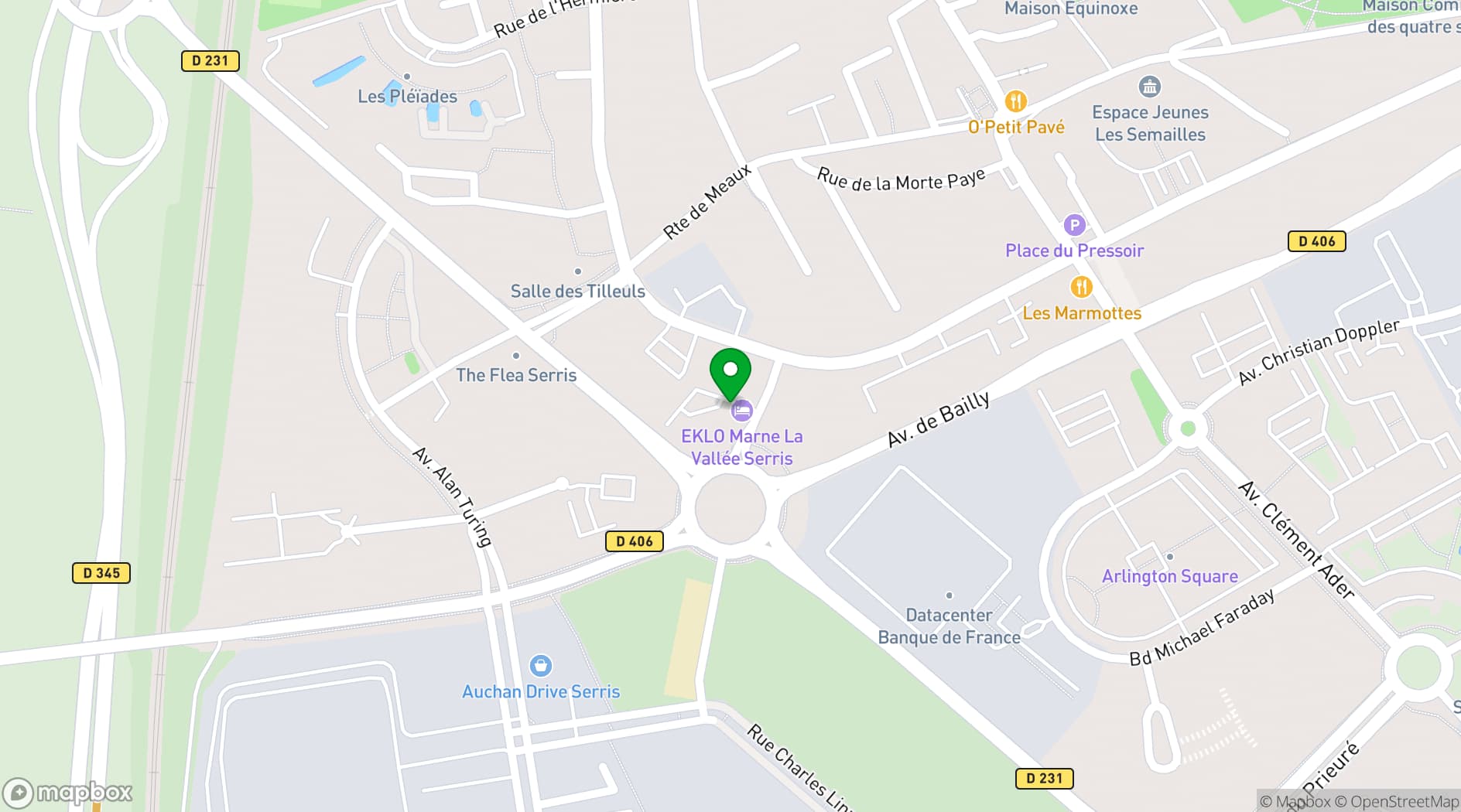 Map showing Eklo