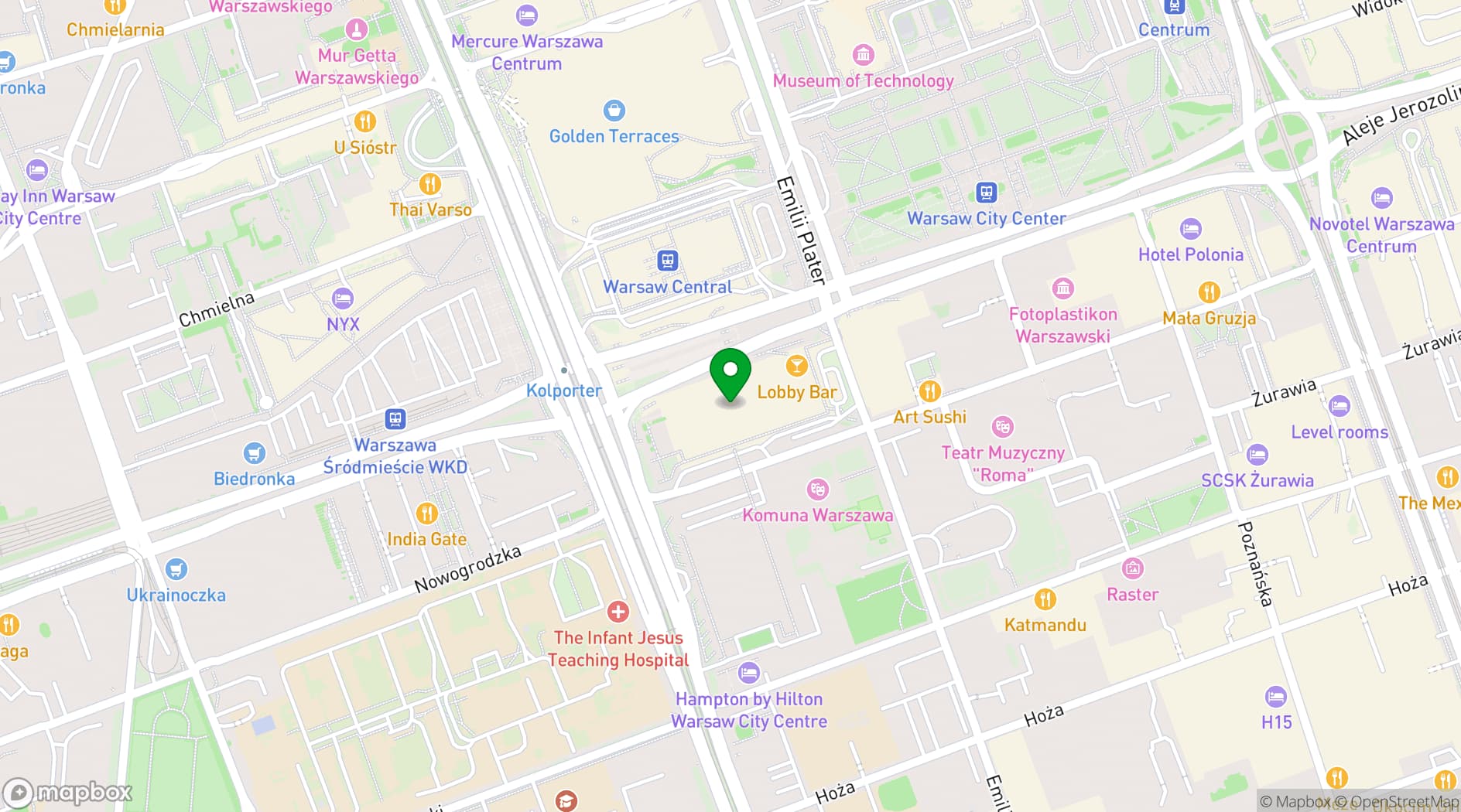 Map showing Panorama Sky Bar