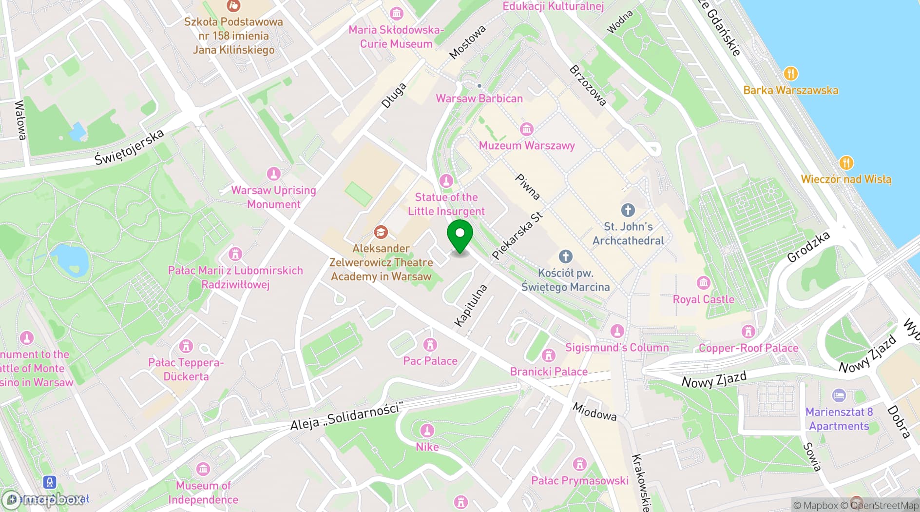 Map showing Norblin Factory Museum in Warsaw