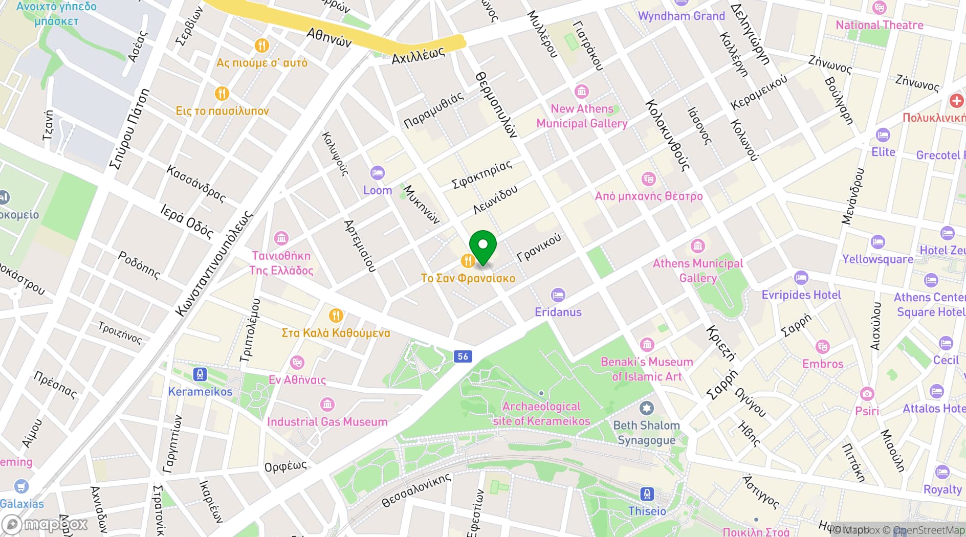 Map showing CTC Urban Gastronomy