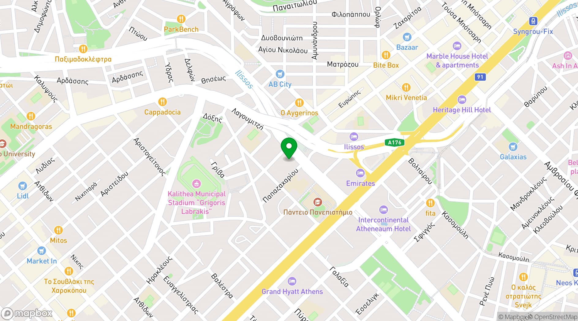 Map showing Work Up Hub