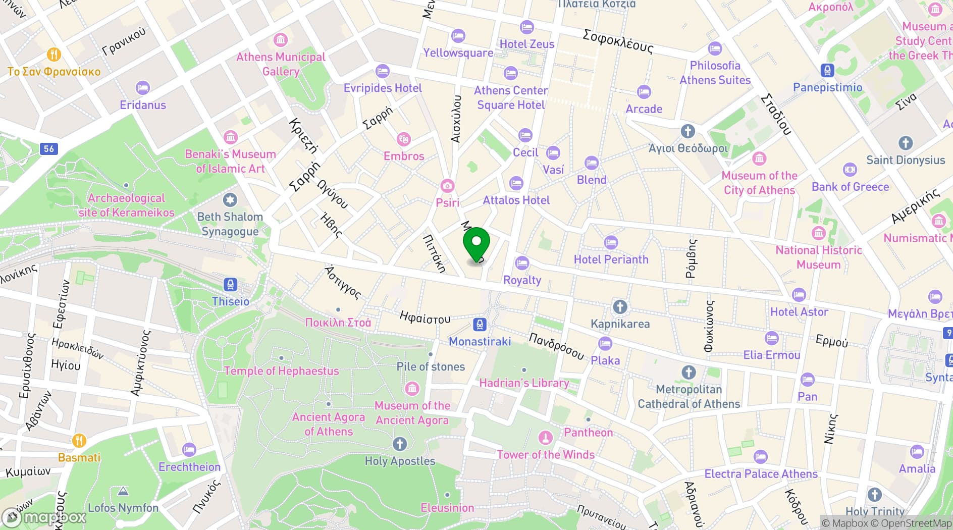 Map showing 360 Degrees Hotel