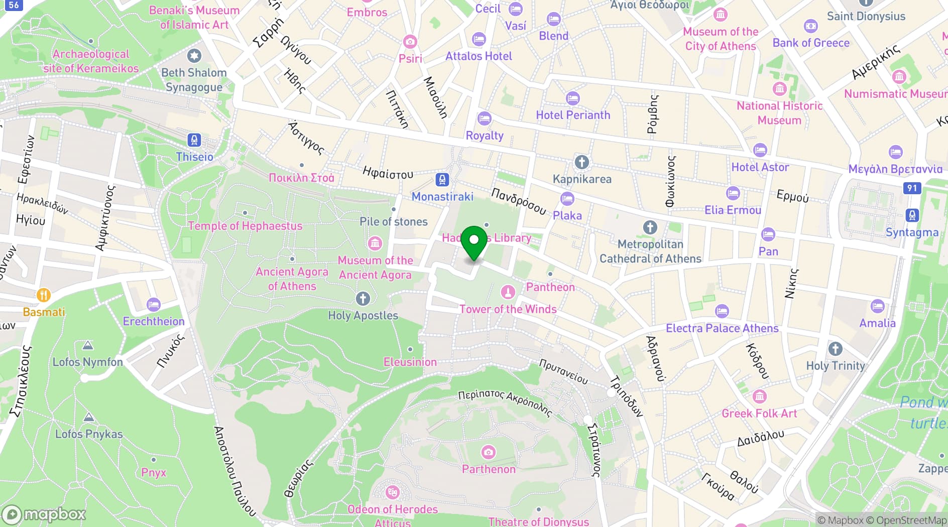 Map showing L' Amiral