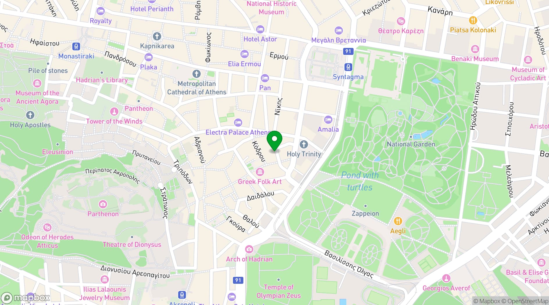 Map showing 2 Mazi Restaurant