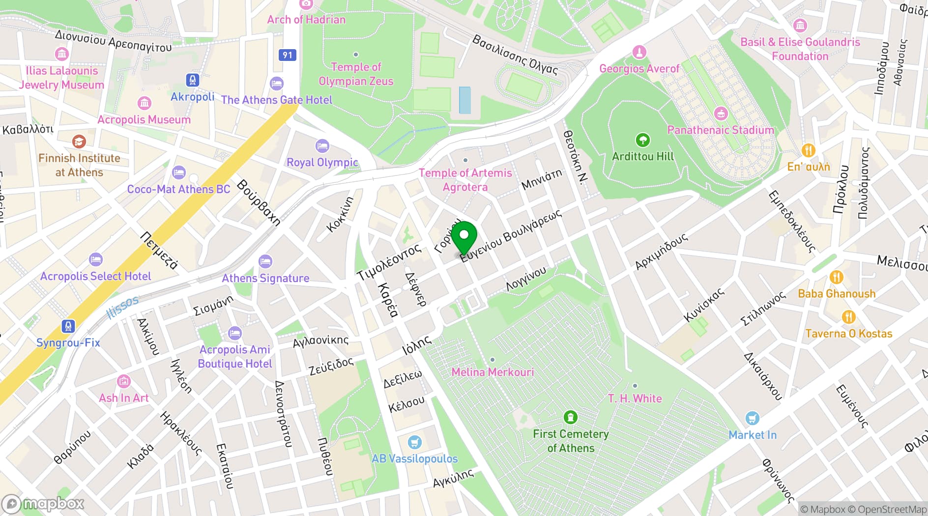 Map showing Mets Arts Centre