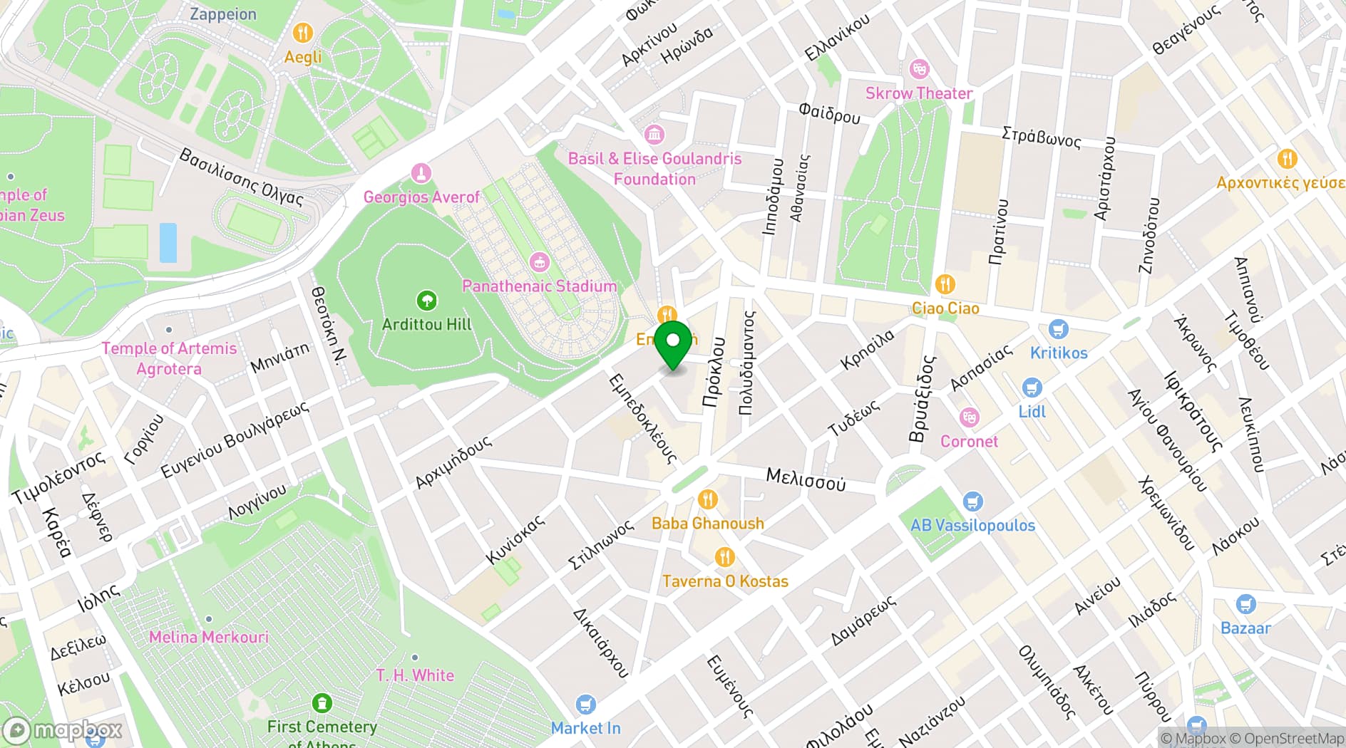 Map showing Soil Restaurant