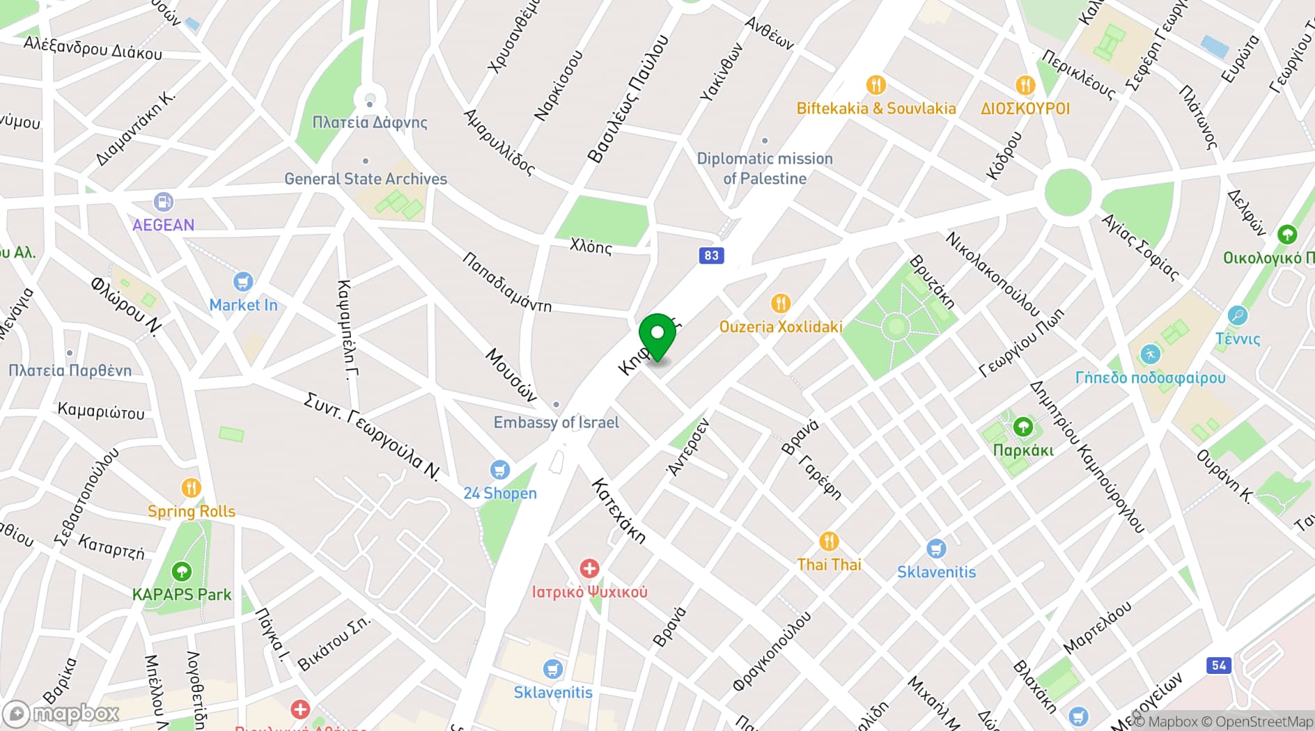 Map showing ViOS Autograph Psychiko