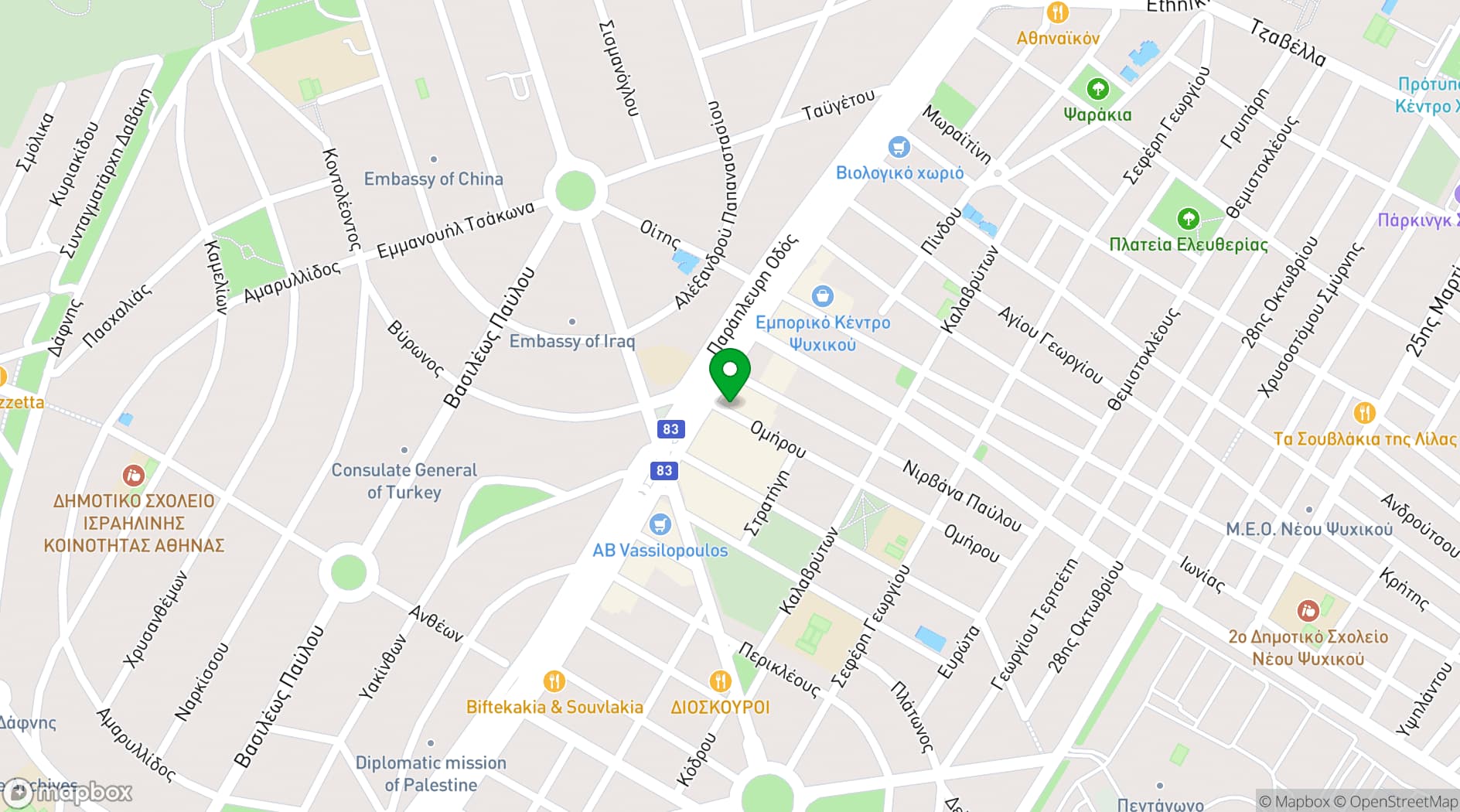Map showing Solid Spaces
