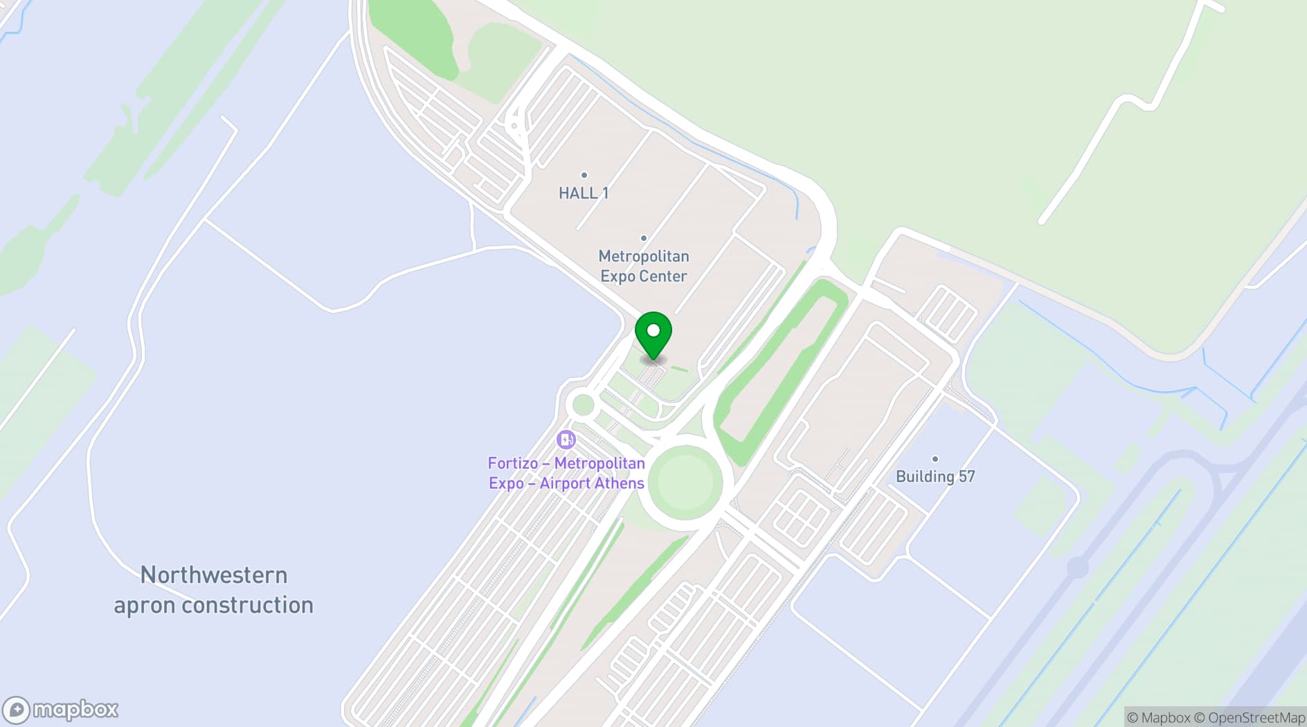 Map showing Metropolitan Expo