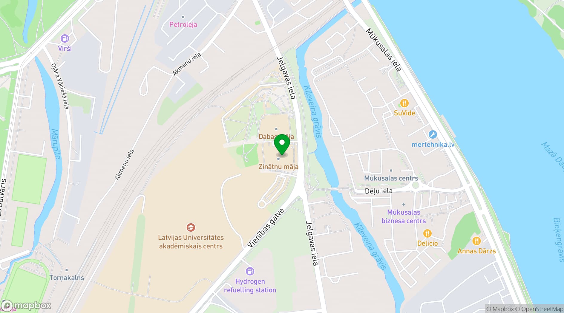Map showing House of Science
