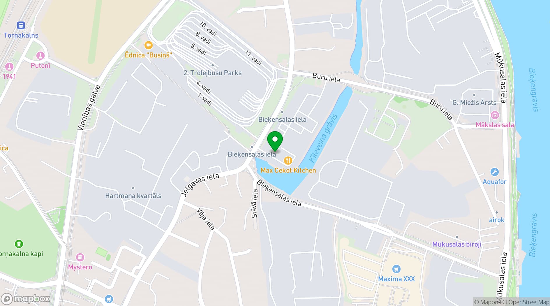 Map showing Max Cekot Kitchen