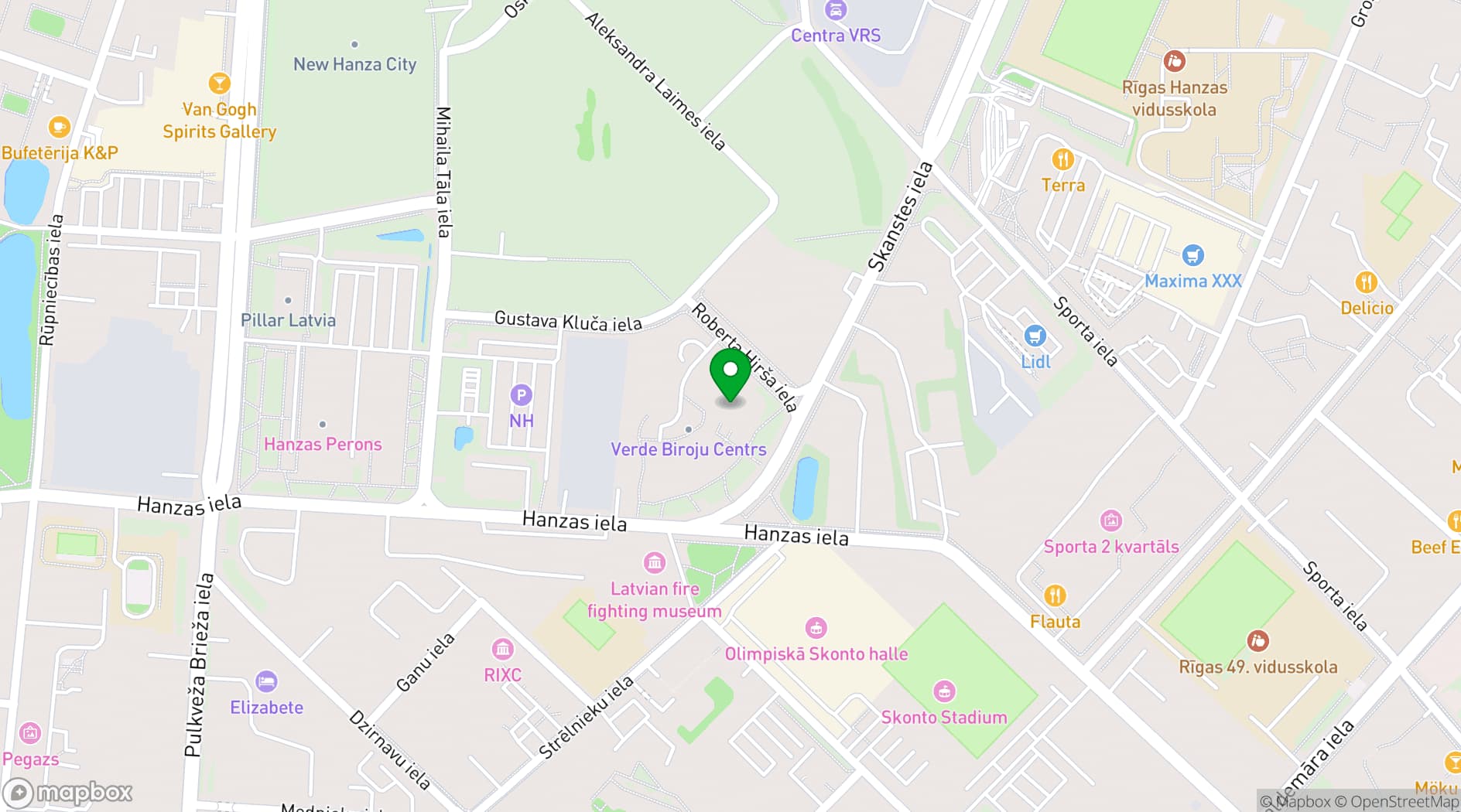 Map showing Workland Verde