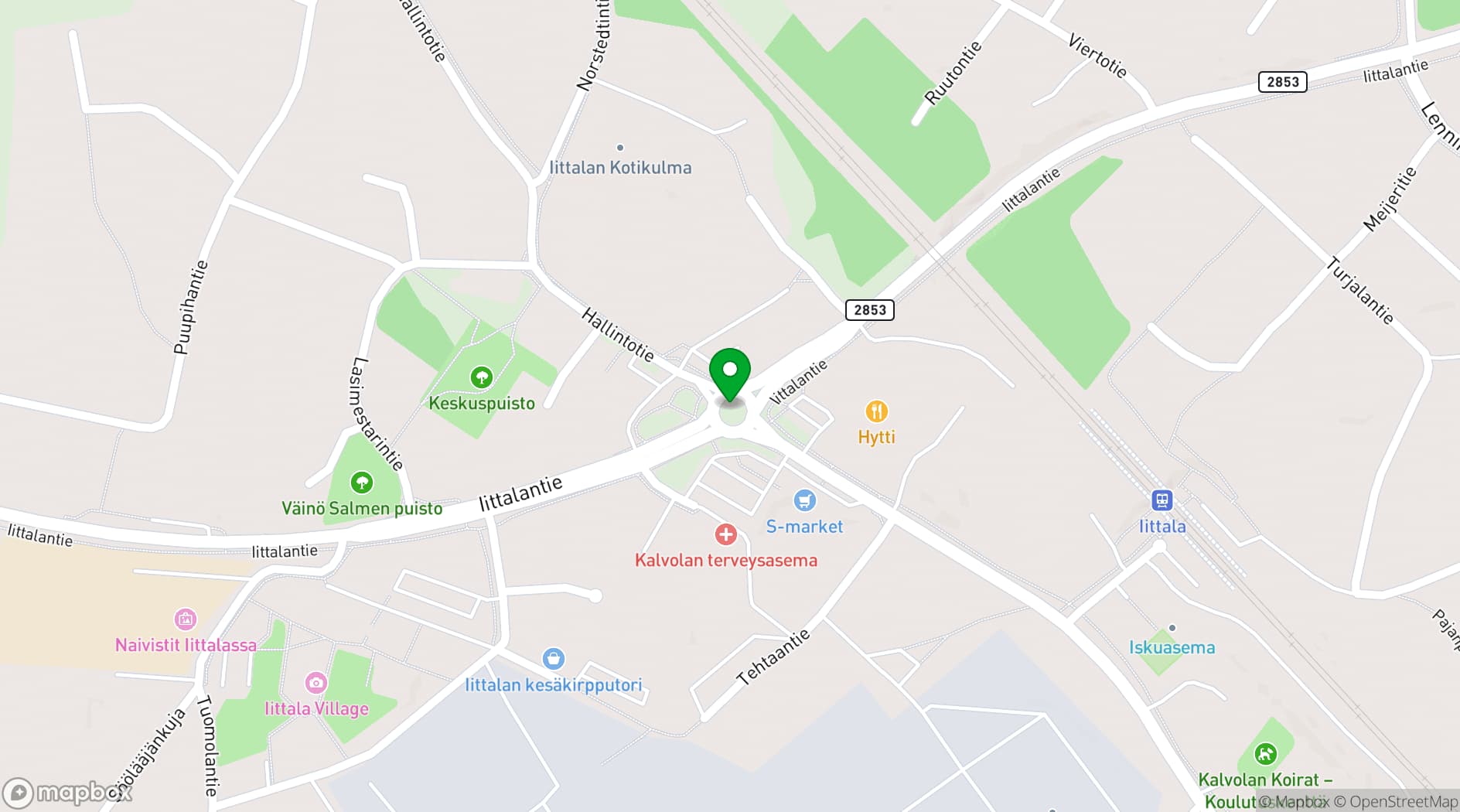 Map showing Iittala Village