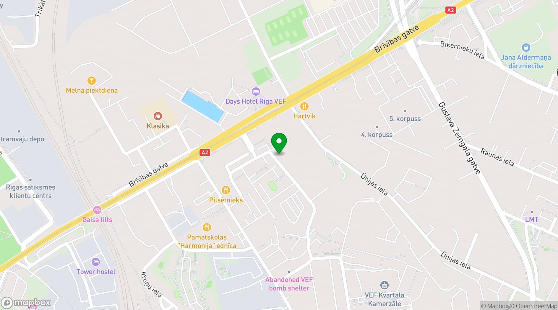 Map showing Tower