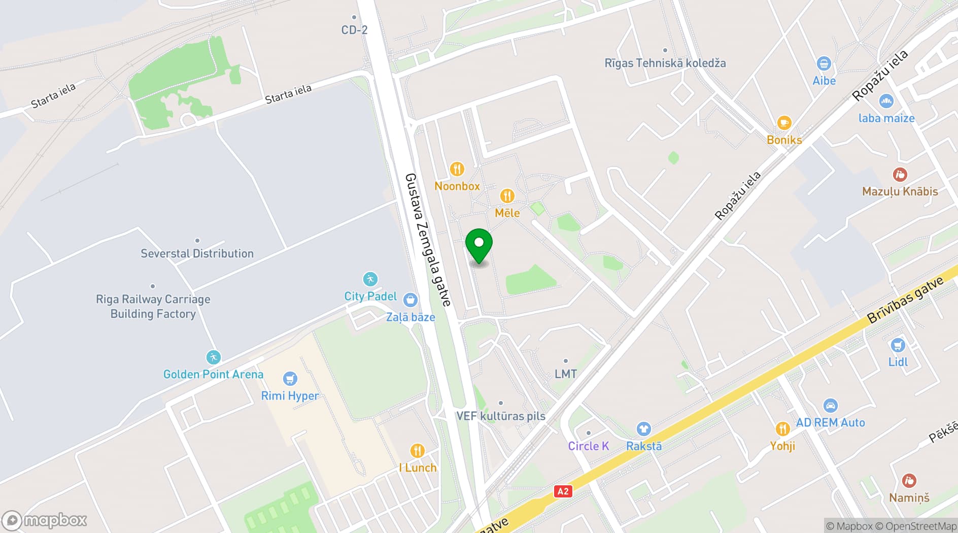 Map showing MINOX