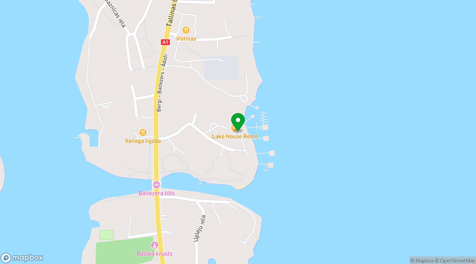 Map showing Hideaway