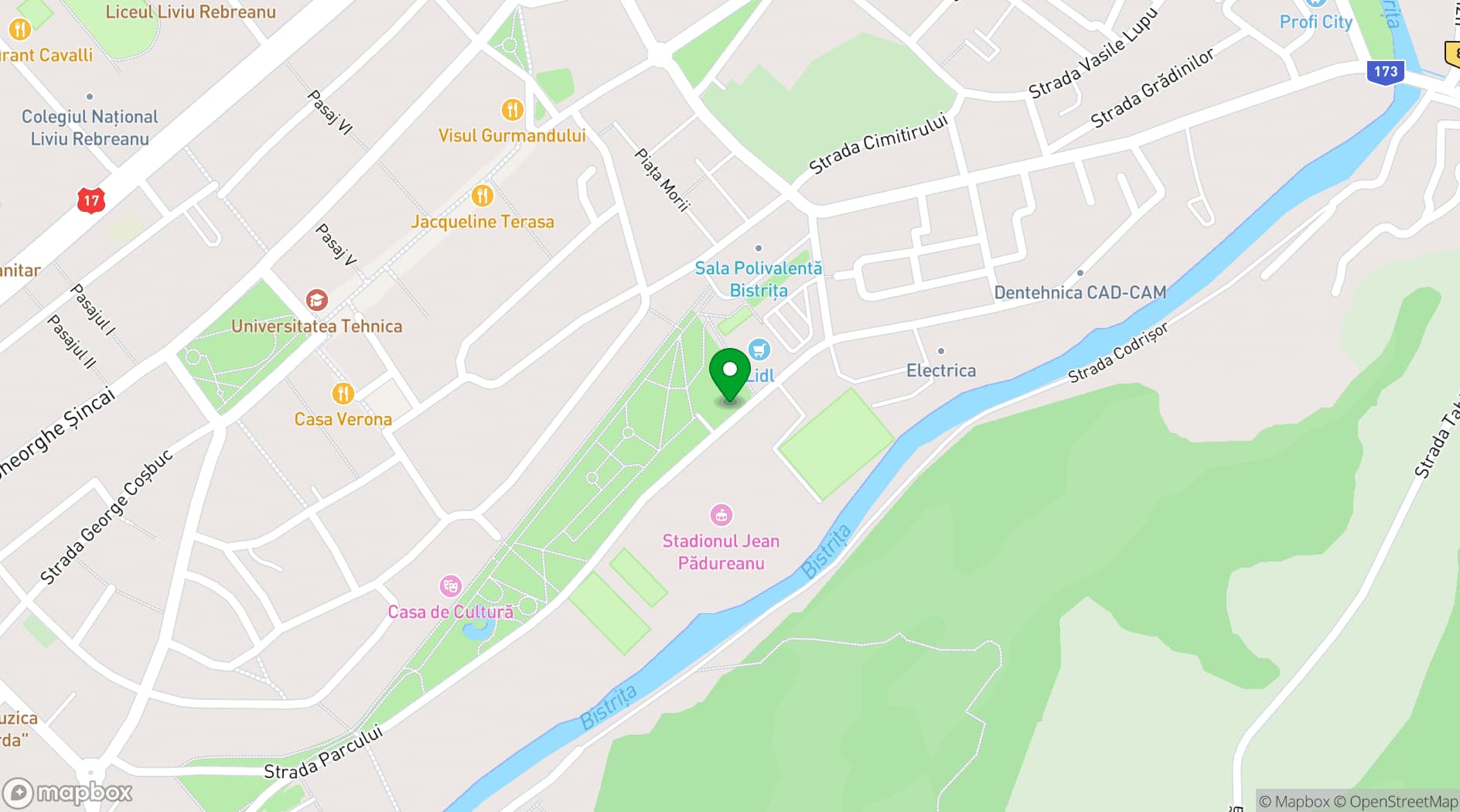Map showing Pensiunea Casa EMA
