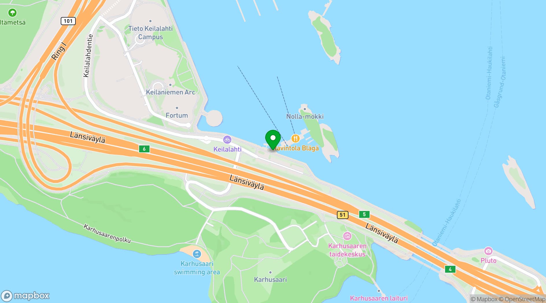 Map showing Laguuni