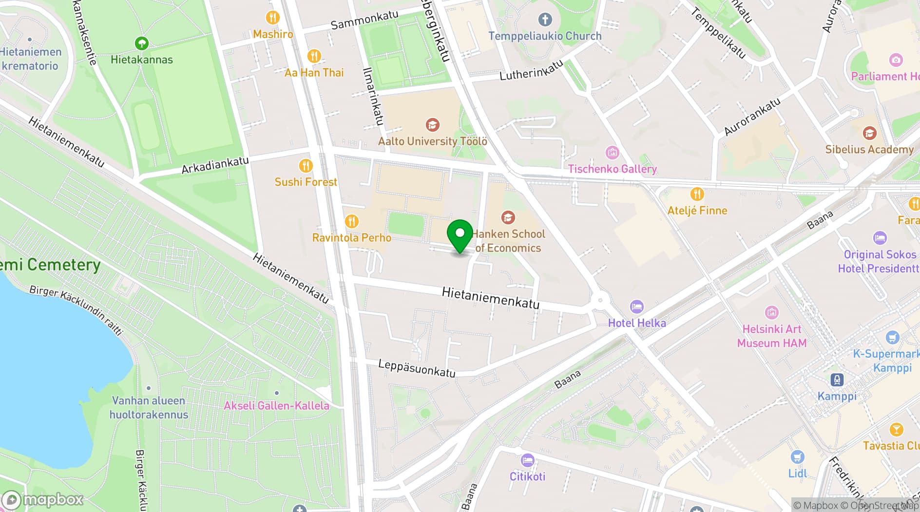 Map showing NoName Theatre