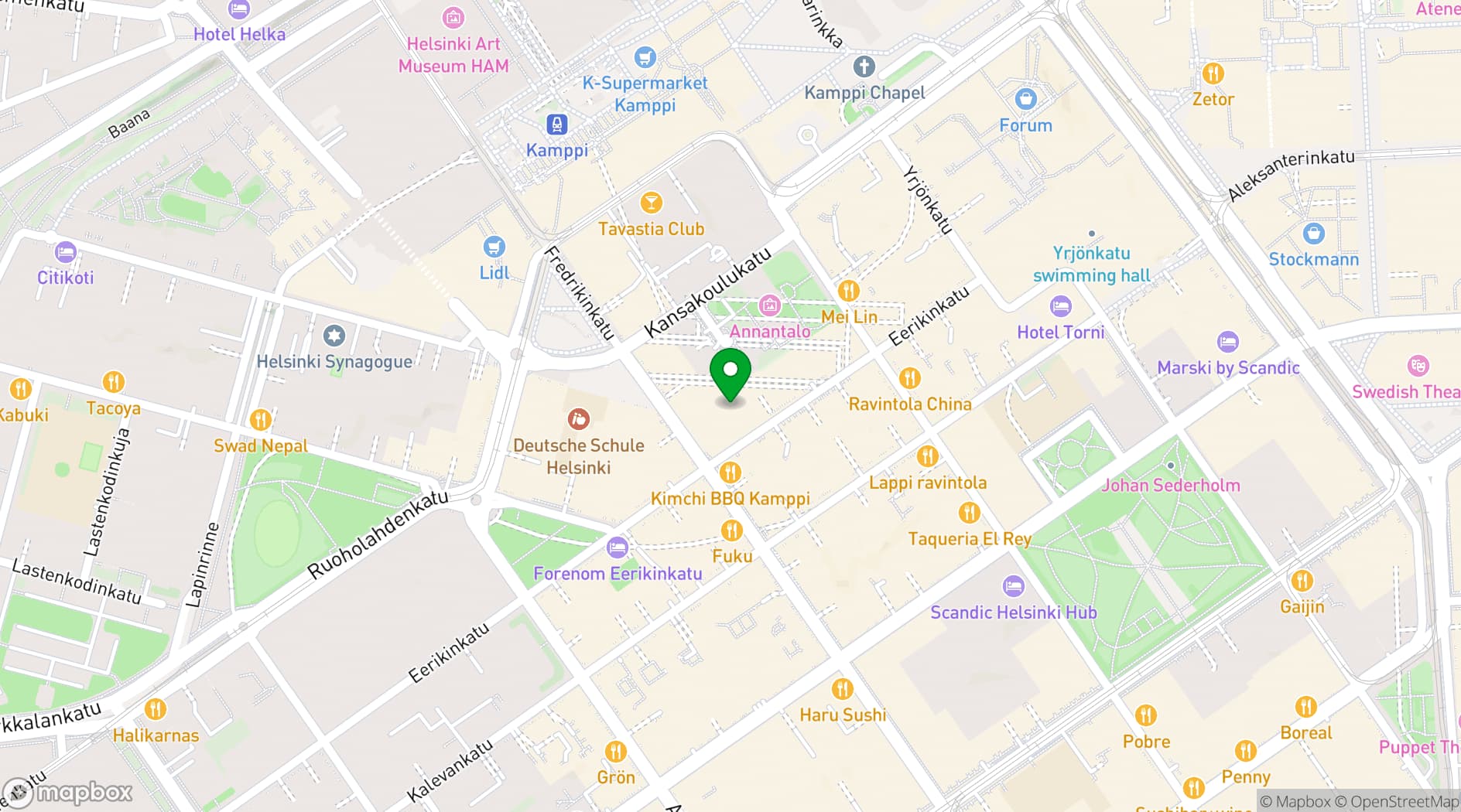 Map showing Hotel Mestari