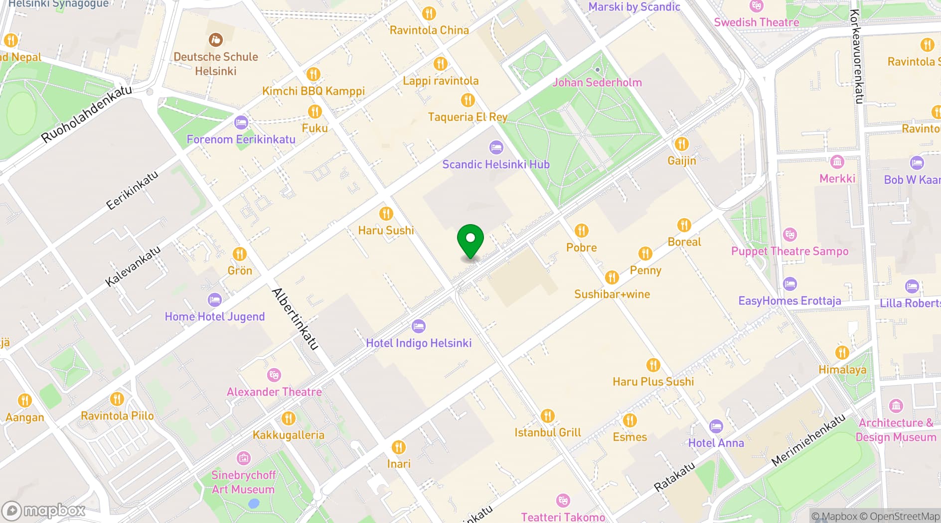 Map showing Casa Italia