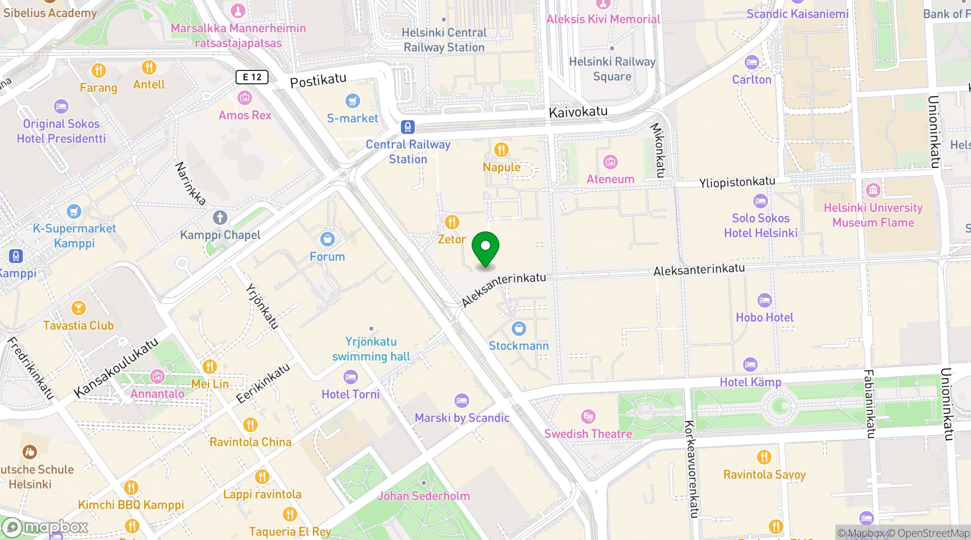 Map showing Ravintola Kiila
