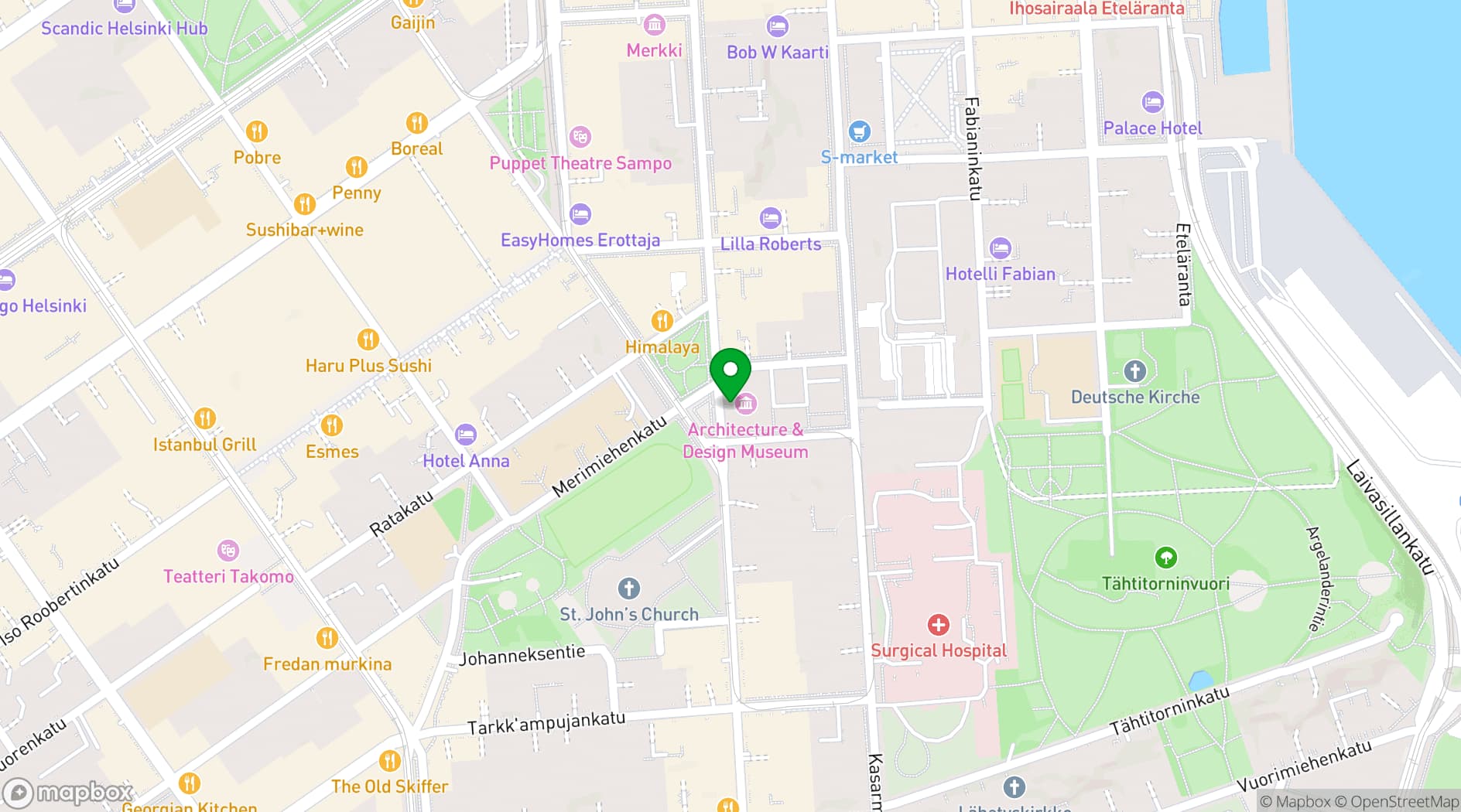 Map showing Design Museum