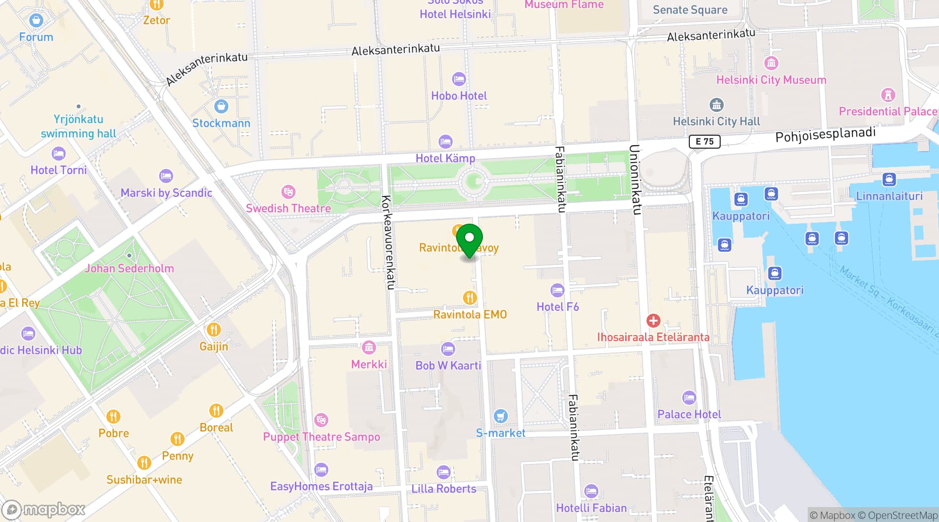 Map showing Savoy Theatre
