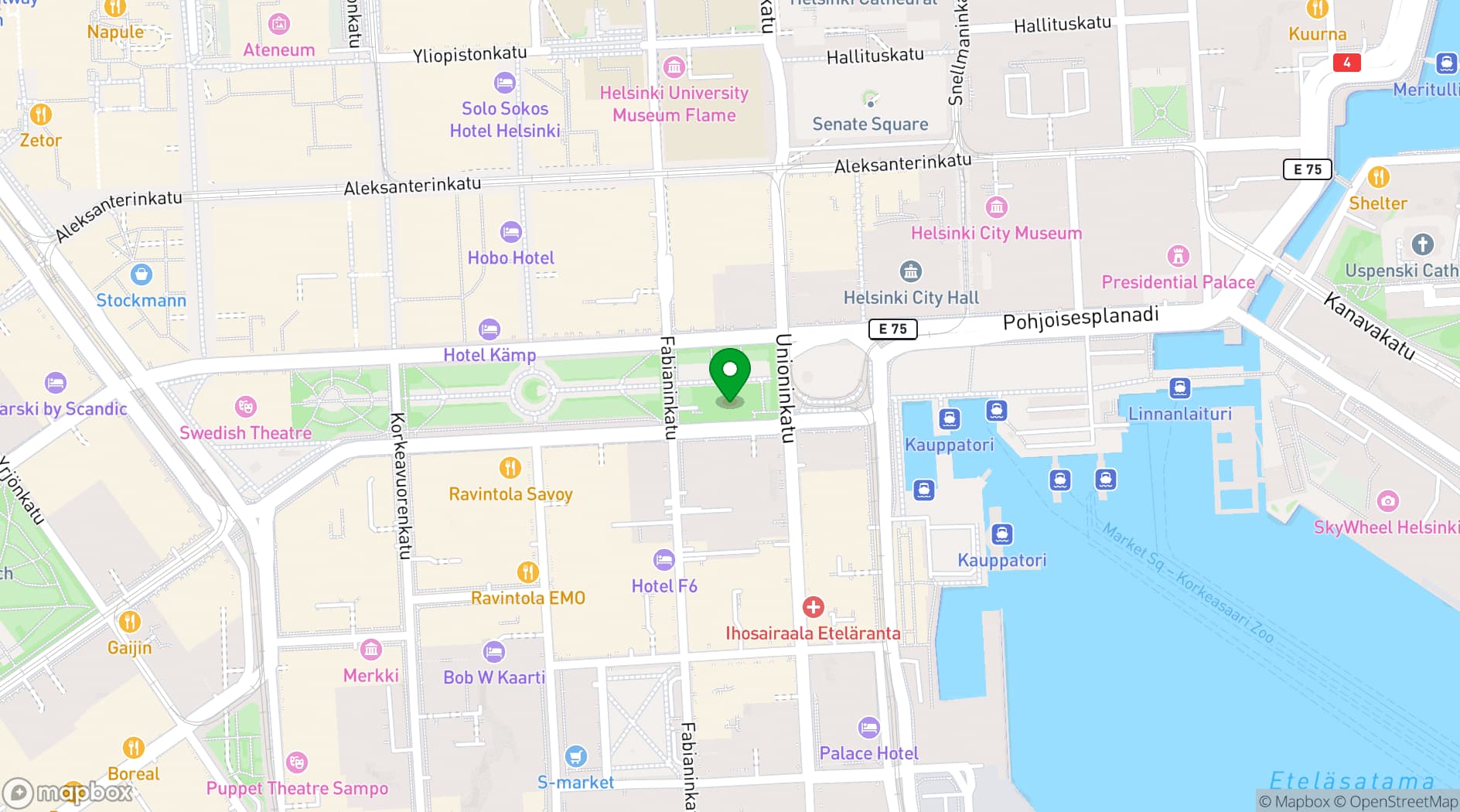 Map showing Kappeli