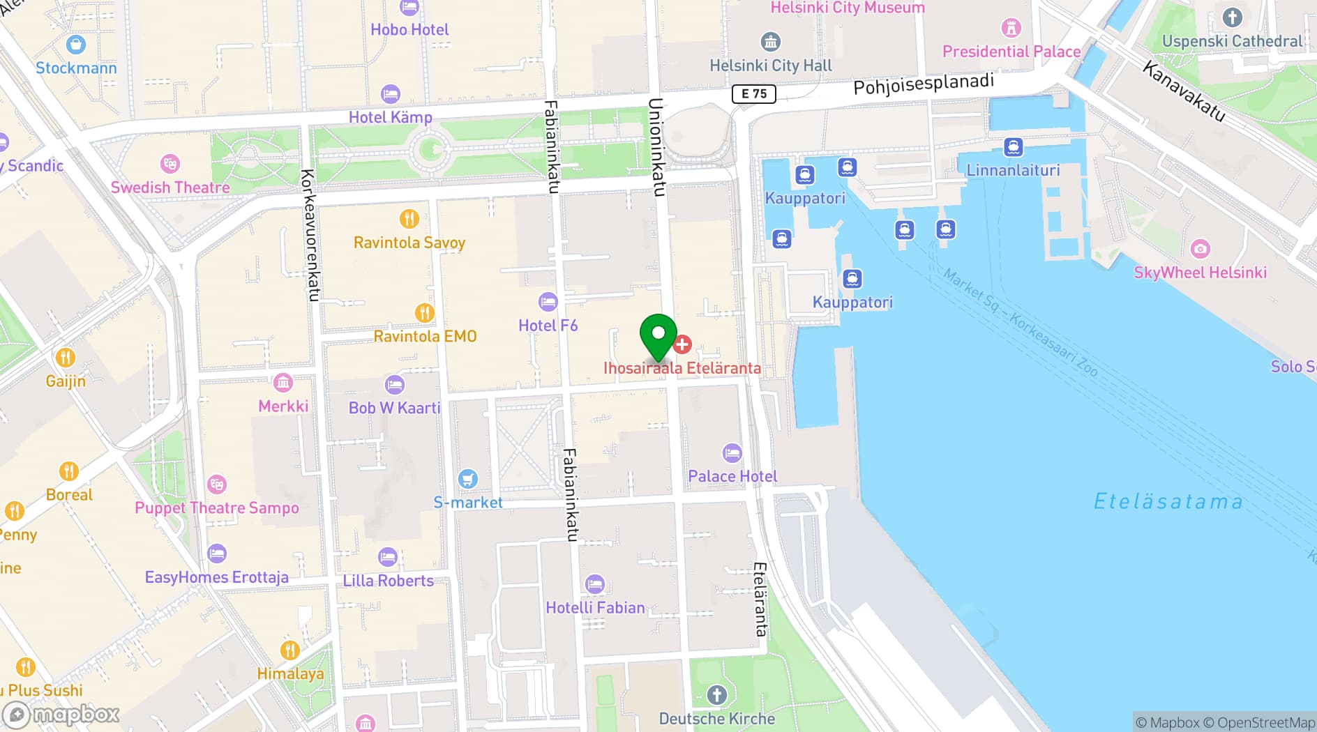 Map showing Tapahtumatalo Bank