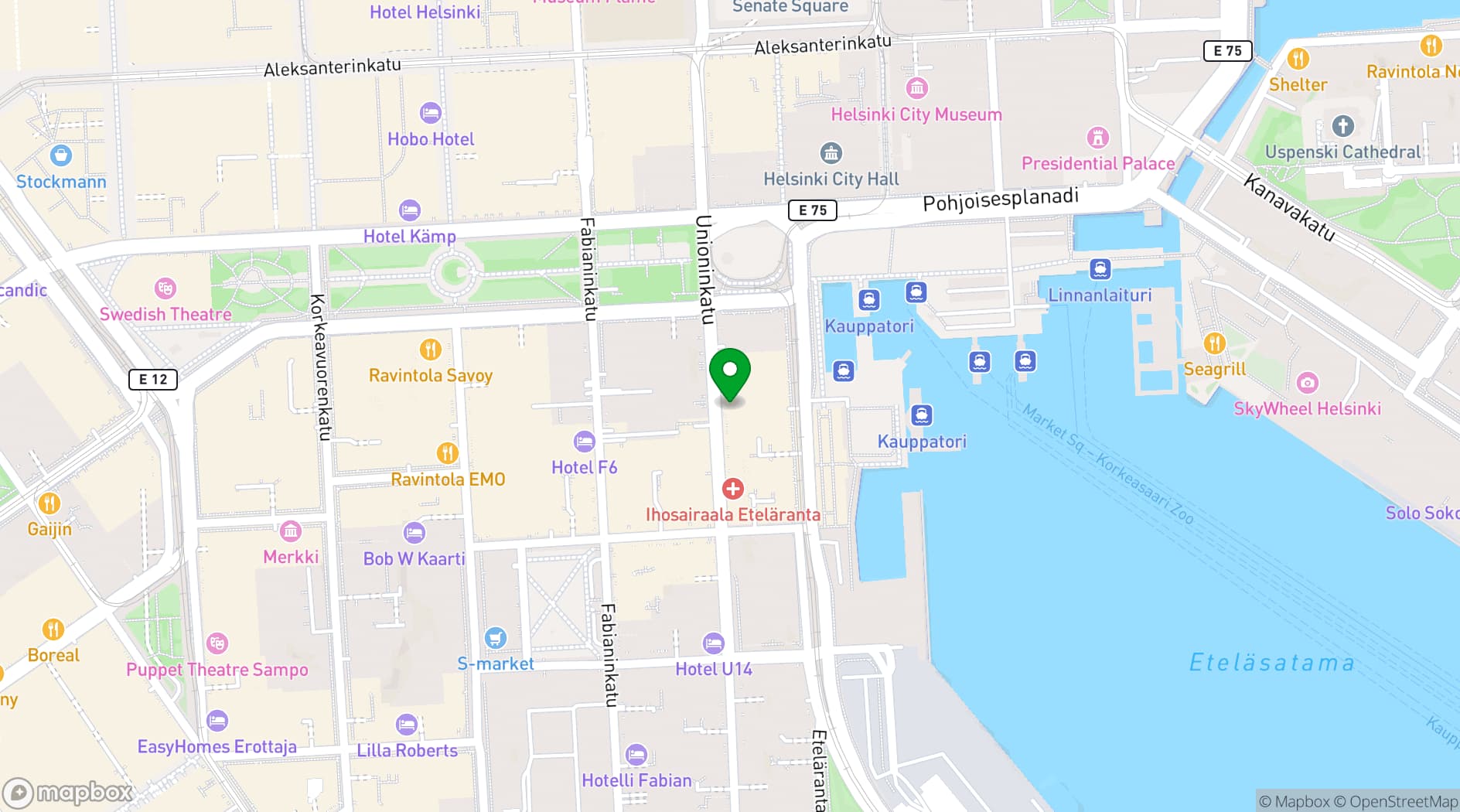 Map showing Hotel Haven