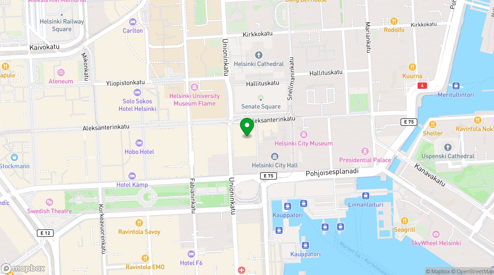 Map showing Helsinki City Museum