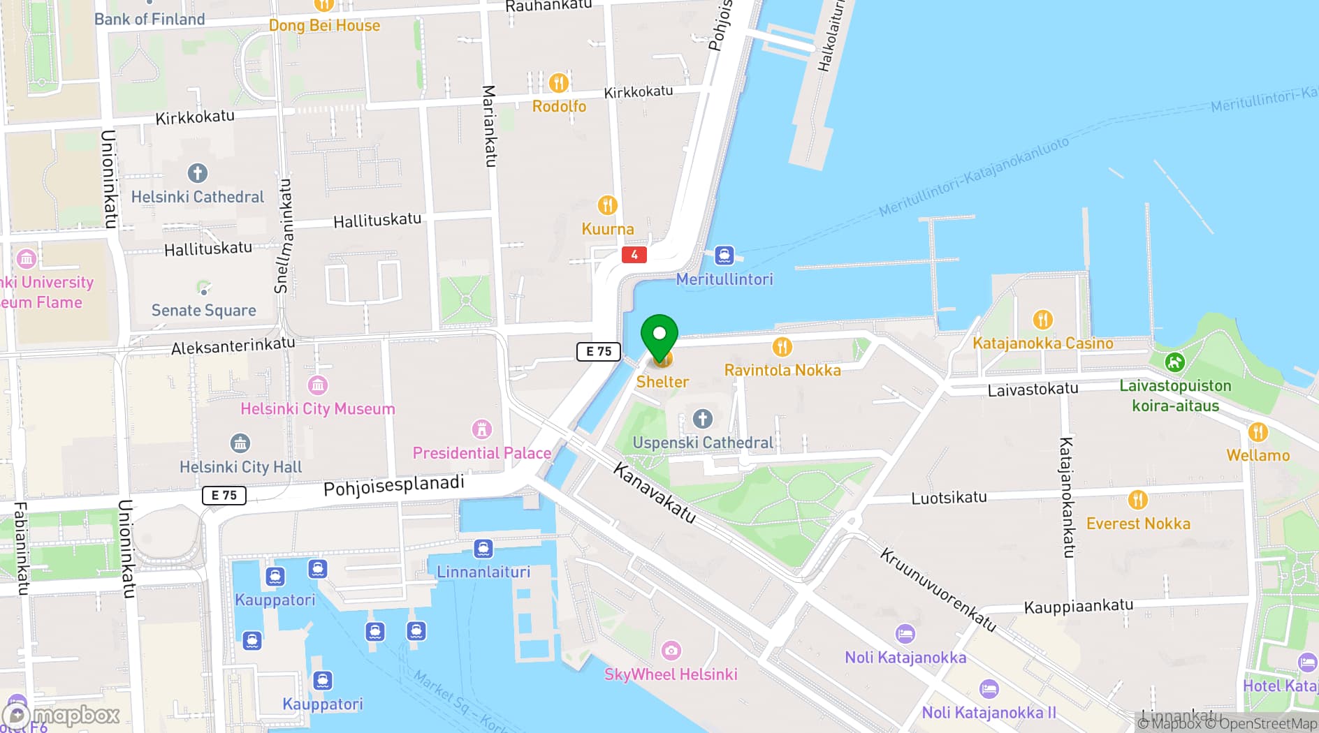 Map showing Restaurant Sipuli