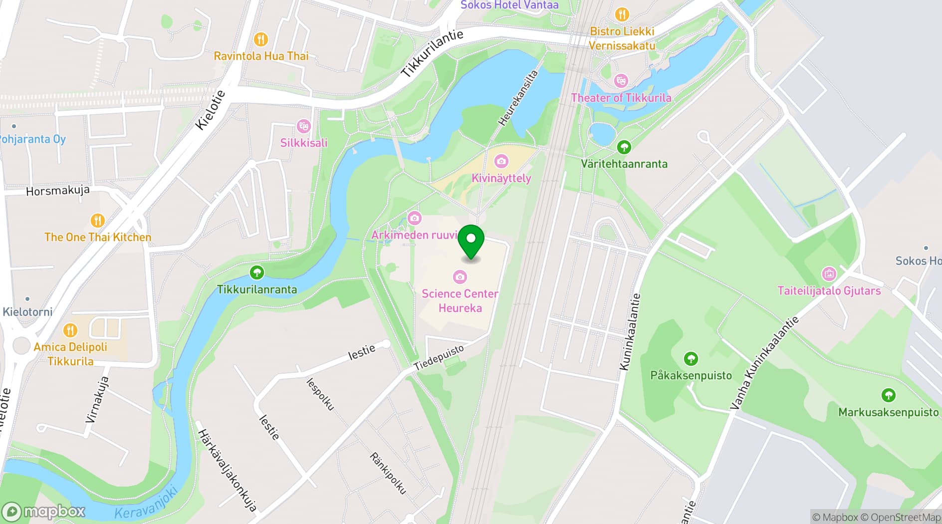 Map showing Heureka