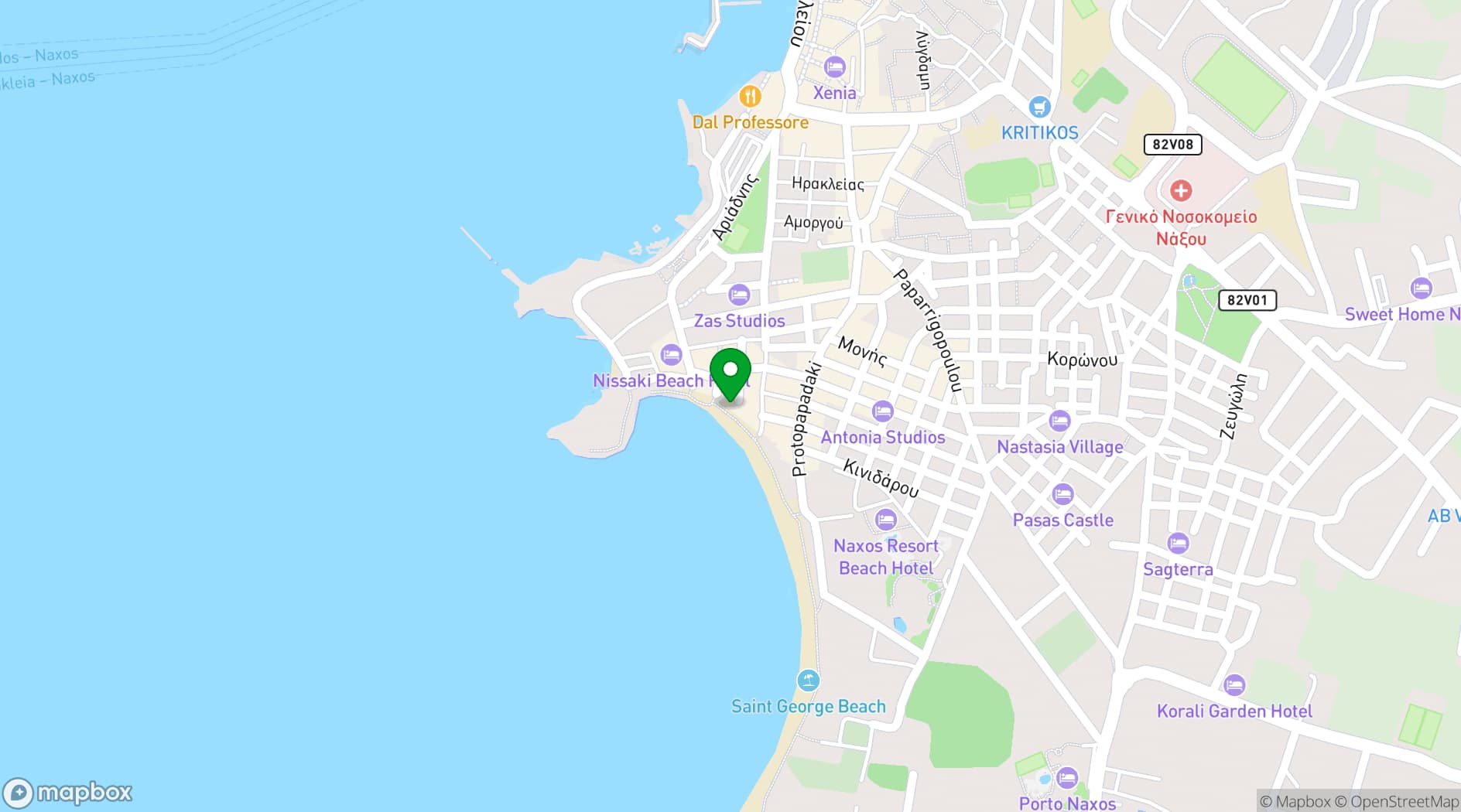 Map showing Finikas Café & Bar
