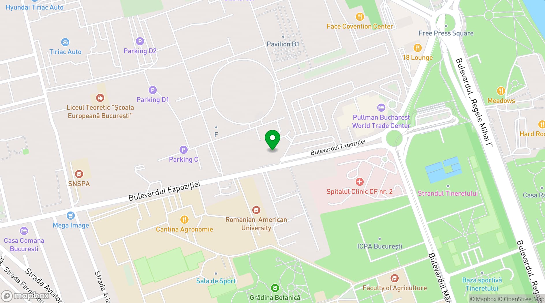 Map showing ROMEXPO