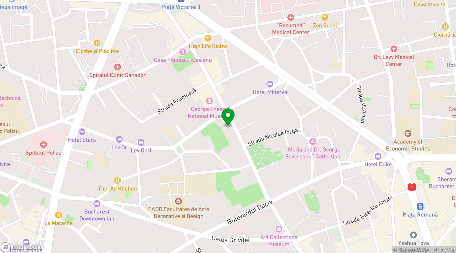 Map showing Palace Casino