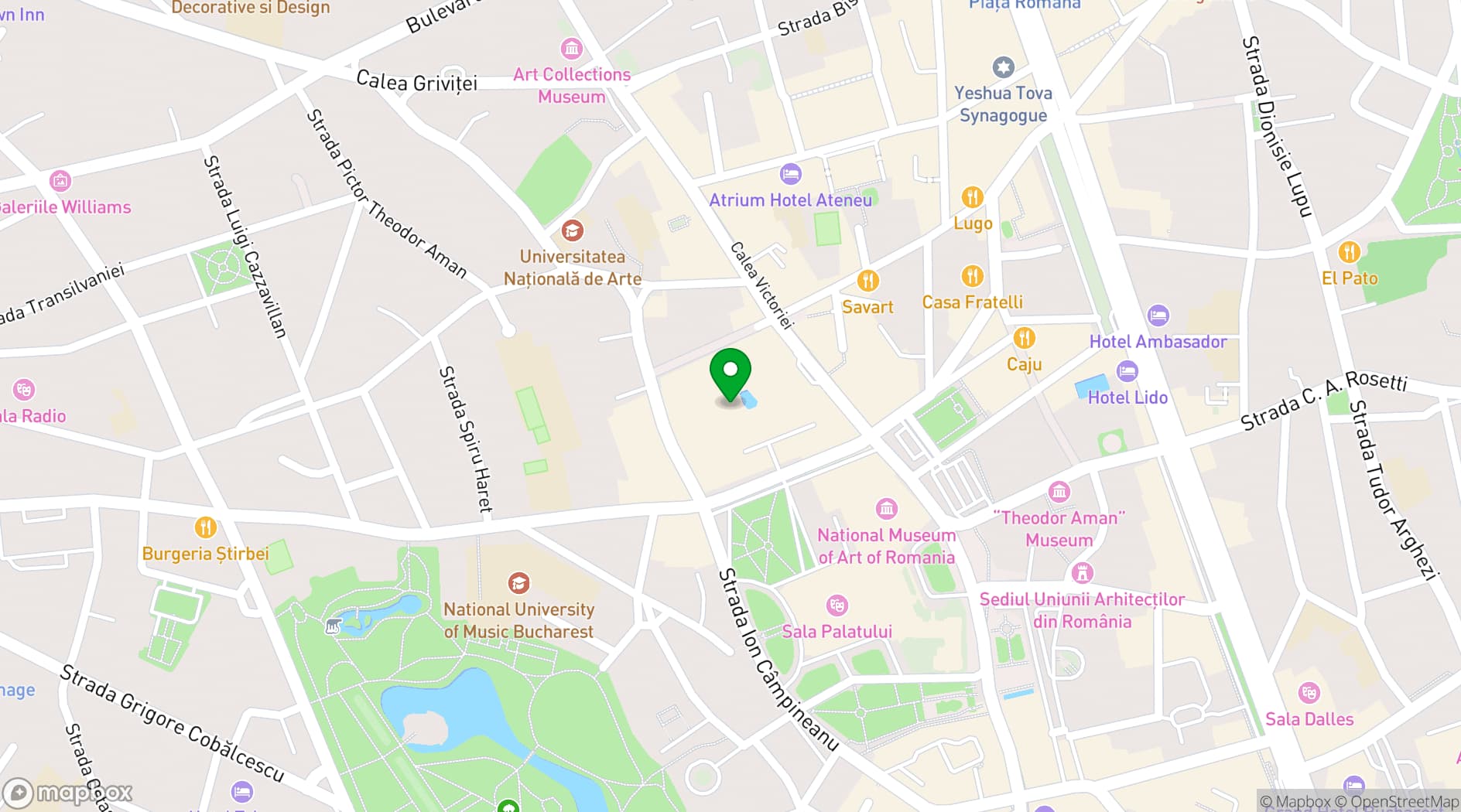 Map showing Park Inn by Radisson Bucharest Hotel & Residence