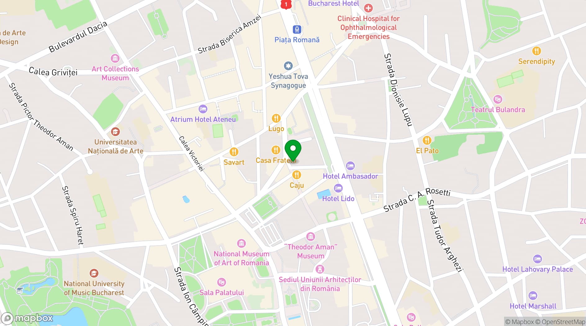 Map showing Le Bistrot Français