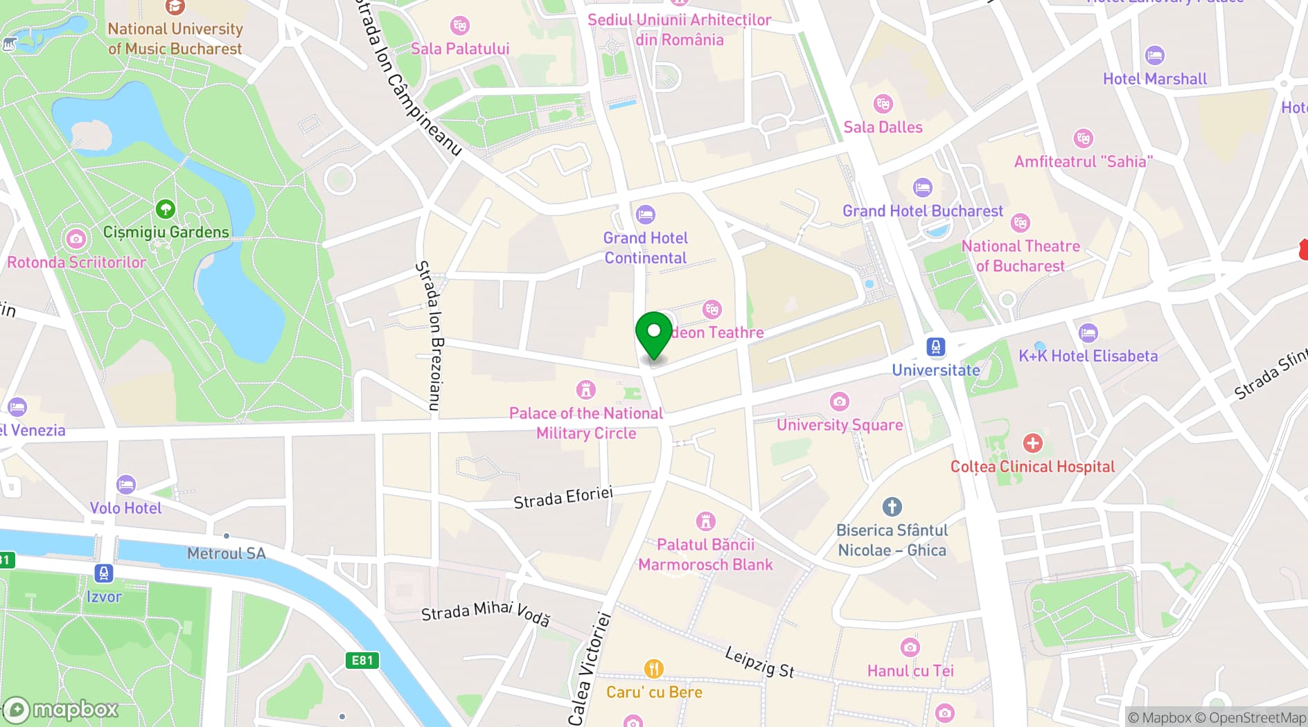 Map showing Casa Capsa Hotel