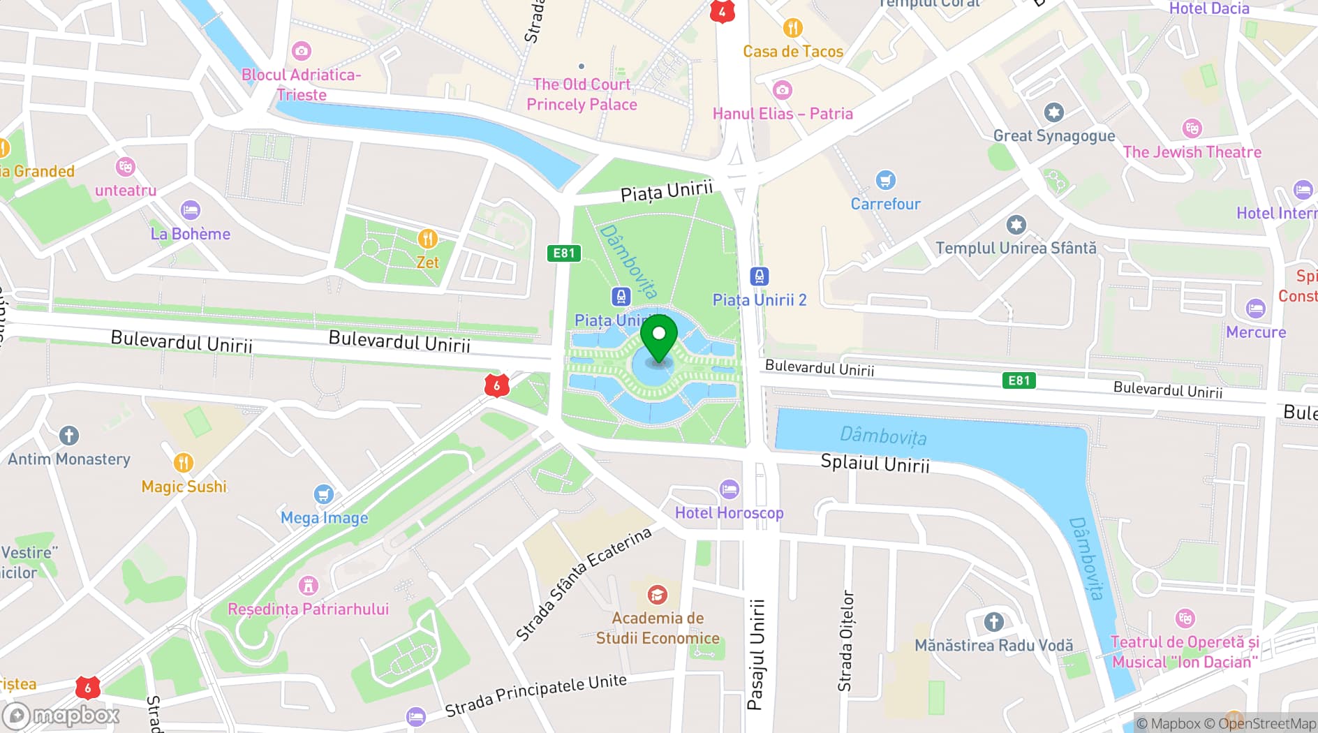 Map showing ROMEXPO Exhibition Center