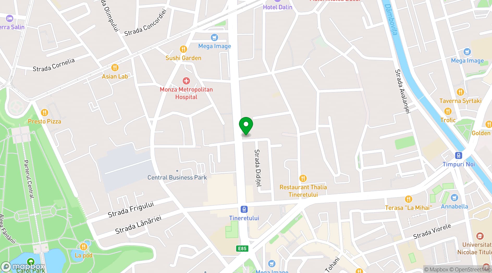 Map showing Secret Garden