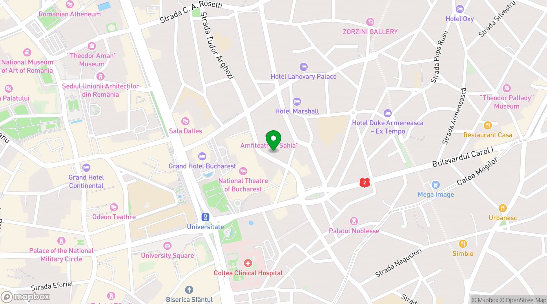 Map showing Impact Hub Bucharest