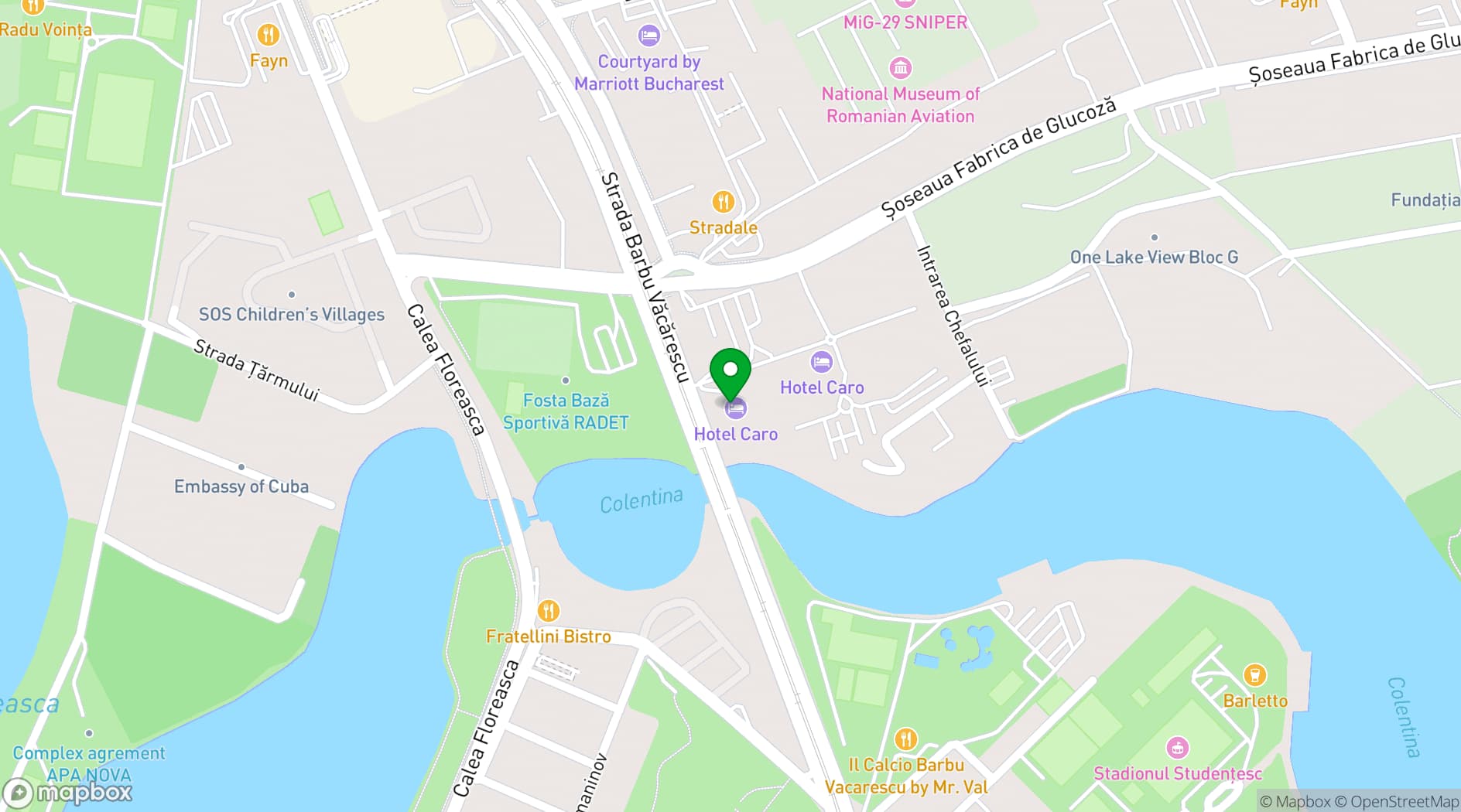Map showing CARO Urban Resort