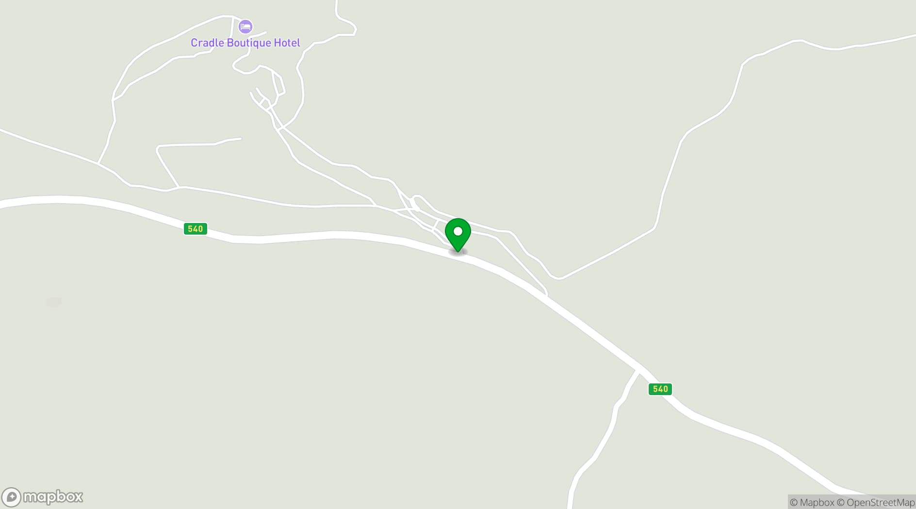 Map showing Cradle Boutique Hotel