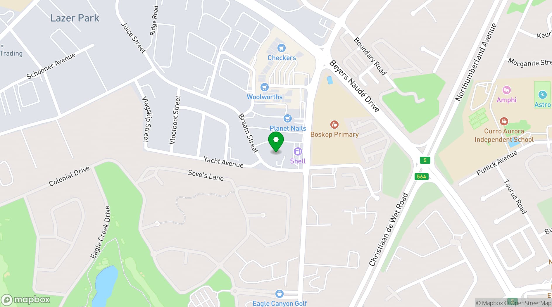 Map showing Blueberry Hill Business Hotel