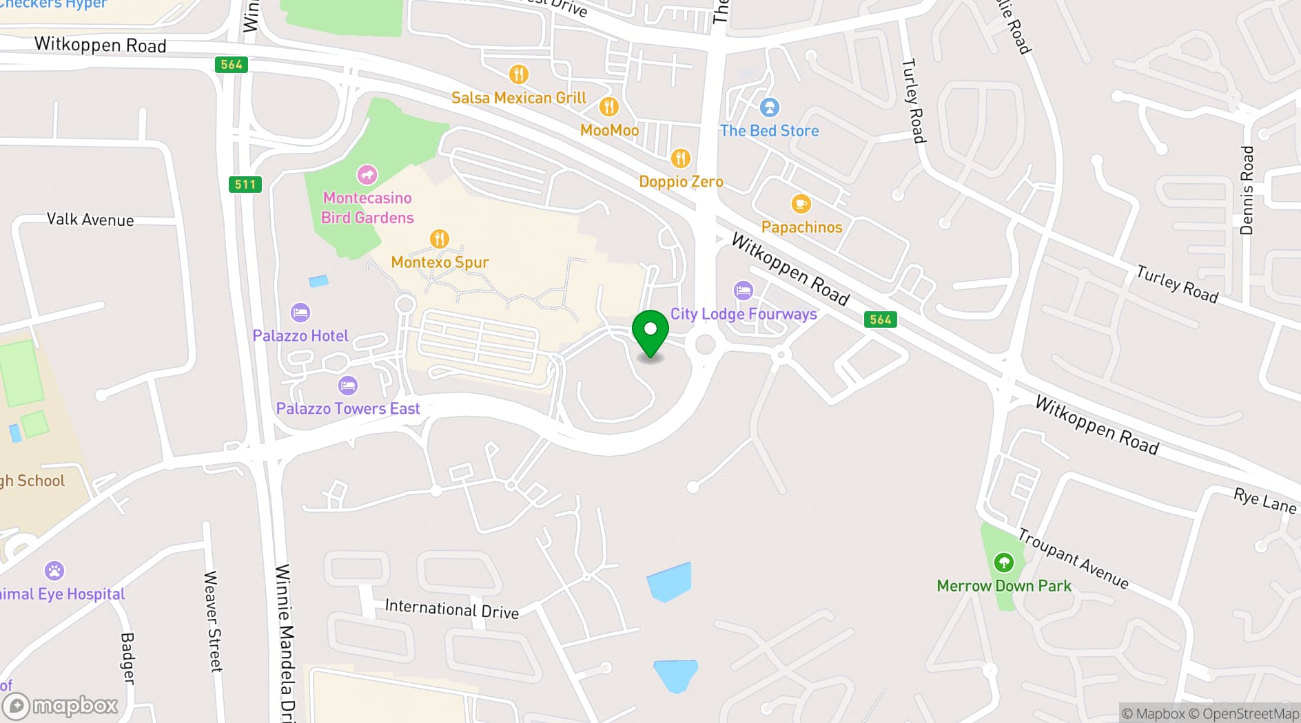 Map showing Montecasino