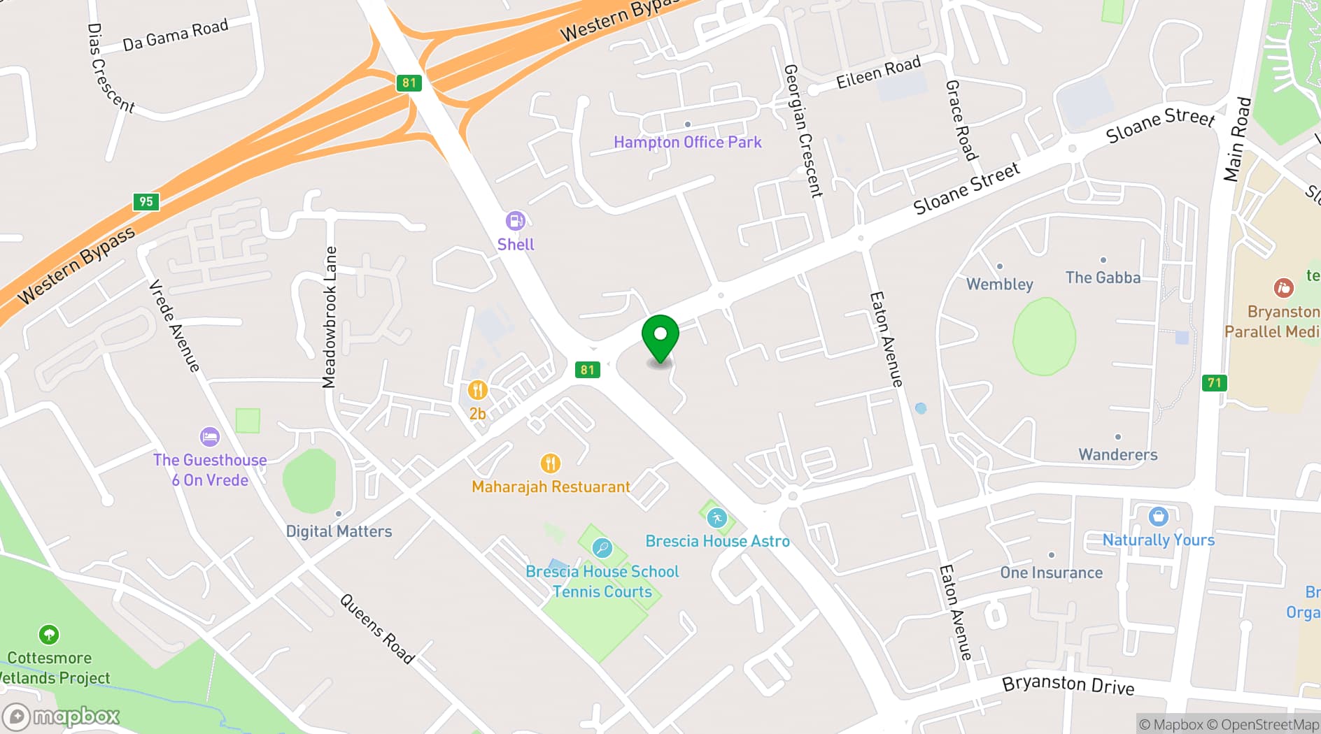 Map showing 22 On Sloane