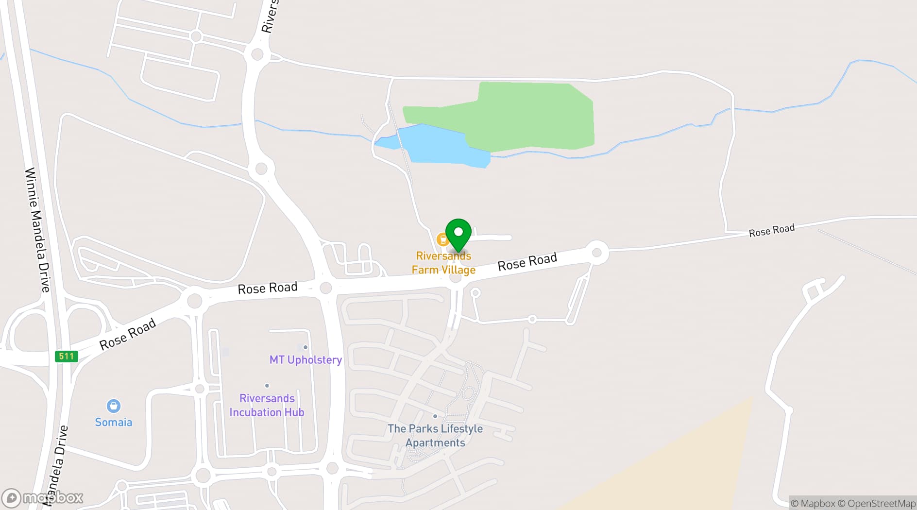 Map showing Riversands Farm