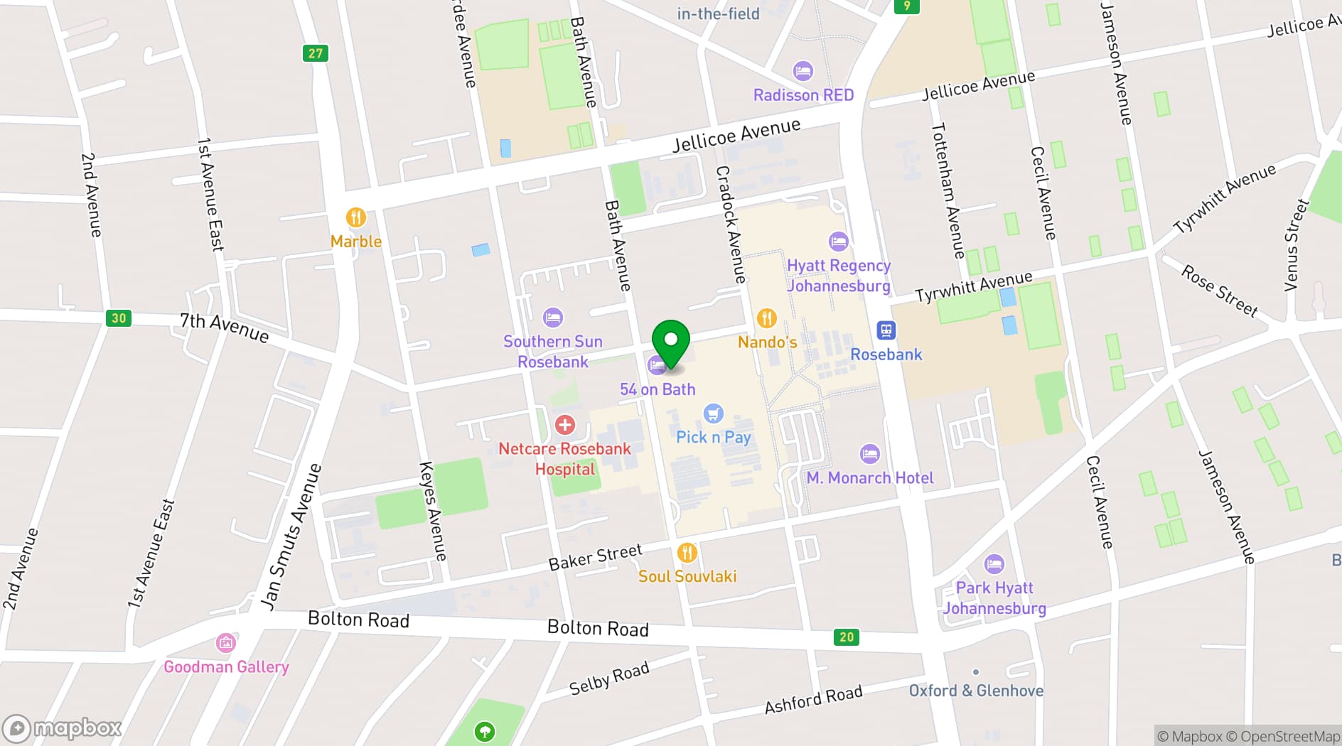 Map showing 54 on Bath
